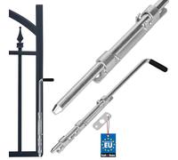 KOTARBAU® Gate Drop Bolt - Galvanised Steel - 42 cm (16.5 Inches) - Silver - Gate Drop Down Bolt - Doors Garages Sheds -Secure Locking - Easy Installation - Weather Resistant - Narrow Latch