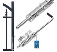KOTARBAU® Gate Drop Bolt - Galvanised Steel - 42 cm (16.5 Inches) - Silver - Gate Drop Down Bolt - Doors Garages Sheds -Secure Locking - Easy Installation - Weather Resistant