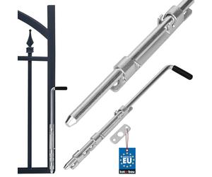 KOTARBAU® Gate Drop Bolt - Galvanised Steel - 42 cm (16.5 Inches) - Silver - Gate Drop Down Bolt - Doors Garages Sheds -Secure Locking - Easy Installation - Weather Resistant - Narrow Latch