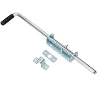 KOTARBAU® Gate Drop Bolt - Galvanised Steel - 420 mm (16.5 Inches) - Silver - Spring Latch - Heavy Duty - Spring Loaded Bolt - with Rubber Handle - Durable