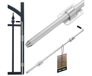 KOTARBAU® Gate Drop Bolt - Galvanised Steel - 800 mm (31.5 Inches) - Silver - Heavy Duty Gate Drop Down Bolt - with Handle - Secure Locking - Weatherproof SND Durable - for Wooden Gates