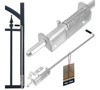 KOTARBAU® Gate Drop Bolt - Galvanised Steel - 800 mm (31.5 Inches) - Silver - Spring Latch - Heavy Duty - Spring Loaded Bolt - with Rubber Handle - Durable