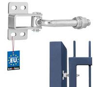 KOTARBAU® Gate Hinge - Steel - 125 mm (4.92 Inches) M16 - Silver - Adjustable - Heavy Duty Hinges - Garden Gate Hinges - Robust Hinge on Plate