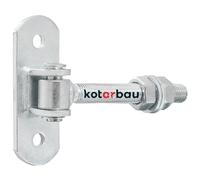 KOTARBAU® Gate Hinge - Steel - 130 mm (5.12 Inches) M16 - Silver - Adjustable - Heavy Duty Hinges - Garden Gate Hinges - Robust Hinge on Plate