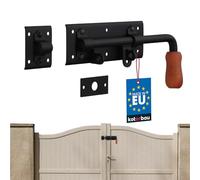 KOTARBAU® Gate Latch 280 mm Right Door Bolt Bolt Push Bolt Powder Coated Latch Lock Gate Latch Black Top Quality Lock Bolt