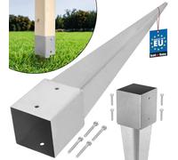 KOTARBAU® Ground Anchor - Post Spike - Galvanised Steel - 75 cm (29.5 inches) - Silver - Ground Anchors Heavy Duty - 121 mm (4.76 in) - Post Brackets - Weather Resistant