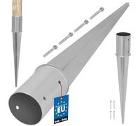 KOTARBAU® Ground Anchor - Post Spikes - Galvanised Steel - ⌀ 100 mm (4 in) - Silver - Ground Anchors Heavy Duty - Post Brackets - for Garden Construction