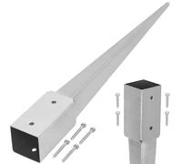 KOTARBAU - Ground Socket 71 x 71, Length 750 mm - Hot-Dip Galvanized Steel Post Support - Anchor for Square Wooden Posts