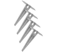 KOTARBAU® Ground Spike Impact Sleeve for Garden Lighting 190 mm Galvanised Steel Ground Spike Ground Anchor Ground Anchor Impact Ground Bracket for Garden Lamps Impact Ground Sleeve Anchor Pack of 4
