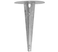 KOTARBAU® Ground Spike Impact Sleeve for Garden Lighting Diameter 115 mm Galvanised Steel Ground Spike Ground Anchor Ground Anchor, silver, ⌀ 190 mm, 1 piece