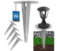 KOTARBAU® Ground Spike Impact Sleeve for Garden Lighting Diameter 190 mm Galvanised Steel Ground Spike Ground Anchor Ground Anchor Impact Ground Bracket for Garden Lamps Impact Ground Sleeve Anchor