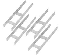 KOTARBAU® H Post Base, Concrete-in Post Support 120x600mm (4,72x23,62 in) | Set of 4, Pergola Post Base, Post Base Support, Post Anchor, Fence Post Base, Fence Post Anchor, Galvanised Steel