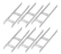 KOTARBAU® H Post Base, Concrete-in Post Support 150x600mm (5,91x23,62 in) | Set of 6, Pergola Post Base, Post Base Support, Post Anchor, Fence Post Base, Fence Post Anchor, Galvanised Steel