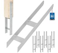 KOTARBAU® H Post Base, Concrete-in Post Support 90x600mm (3,54x23,62 in) | Set of 6, Pergola Post Base, Post Base Support, Post Anchor, Fence Post Base, Fence Post Anchor, Galvanised Steel
