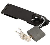 KOTARBAU® Hasp with Padlock Various Sizes Hasp Hinge Throw Armoured Bolt Door Lock Security Hasp Powder Coated Hasp (170 mm)