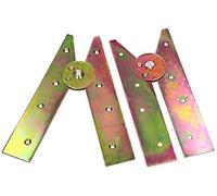 KOTARBAU Ladder Tape 2 Pieces Ladder Hinges 200 mm Yellow Galvanised Stepladder Tape Folding Ladder Tape Opening Without Hooks Ladder Hinges