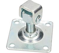 KOTARBAU M20 100 x 100 Gate Hinge Galvanised Adjustable Thread Screw Holes Gate Hinge Mounting Plate Safety Rust Resistant Weatherproof