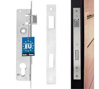 KOTARBAU Mortice Lock 90/20 mm DIN Right / Left Profile Cylinder Lock Door Lock Front Door Tube Frame Lock with Counter Plate Galvanised Rustproof