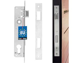 KOTARBAU Mortice Lock 90/20 mm DIN Right / Left Profile Cylinder Lock Door Lock Front Door Tube Frame Lock with Counter Plate Galvanised Rustproof