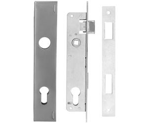 KOTARBAU® Mortice Lock for Doors Steel Insert 90/20 mm + Housing Galvanised Steel Right and Left Room Door Lock Door Bolt Door Lock Mortice Lock Room Door Profile Cylinder Lock Universal