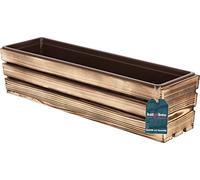 KOTARBAU® Planters Outdoor - Window Box Planter - Wooden Planter - 60x18x15 cm (23.62x7x6 inches) - Rustic - with Plastic Insert - For Outdoor - Garden