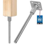 KOTARBAU® Post Support Height Adjustable 80 x 330 mm Galvanised Steel Ground Anchor Post Support Post Base Extra Stable Support Foot Post Shoe Vertical Adjustable Steel Anchor for Garden Arbours and