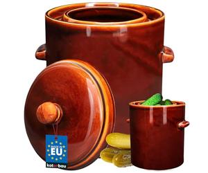 KOTARBAU® Sauerkraut Fermentation Pot Sauerkraut Crock Clay Pot with Lid Stoneware Pot Fermenting Long-term Storage Crock Cucumber Pot Stoneware Rum Pot Pickling Pot Stone Pot Kimchi Container Ceramic