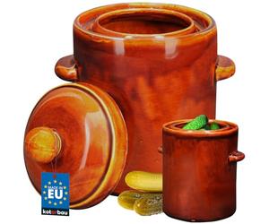 KOTARBAU® Sauerkraut Fermentation Pot, Sauerkraut Pot, Clay Pot with Lid, Stoneware Pot, Fermenting, Long-term Sauerkraut Barrel, Cucumber Pot, Stoneware, Rum Pot, Pickling Pot, Stone Pot, Kimchi