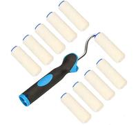 KOTARBAU Set of 10 Velour Paint Roller 70 mm with Rubber Handle Paint Roller Brush Roller Brush for Painting Work and Renovation (70 mm)