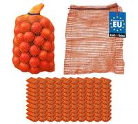 KOTARBAU® Set of 100 Raschel Sacks - Potato Bags - 35 x 50 cm - Fruit Bag - 5 kg - Polypropylene - Vegetable Net - Storage Bag - for Onions - Potato - Vegetables - Orange