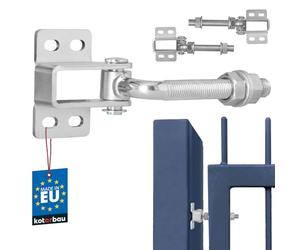 KOTARBAU® Set of 2 Adjustable Gate Hinges M16 Curved 180 Degrees The Perfect Solution for Any Gate System Galvanised Adjustable