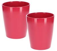 KOTARBAU Set of 2 Ceramic Orchid Flower Pots Height 150 mm Diameter 120 mm Pink