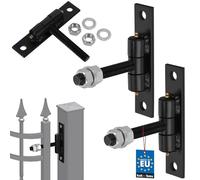 KOTARBAU® Set of 2 Gate Hinges, Adjustable Long Grease Nipple and Bolt Ball Bearing for Easy Movement, M16 x 100 mm