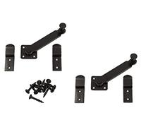 KOTARBAU® Set of 2 Shutter Throws, 140 mm, Window Shutters, Double Gate Throw, Throw, Throw, Black Powder