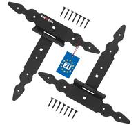 KOTARBAU Set of 2 T Hinges Black Length 200 mm Powder-Coated Steel Garden Gate Hinge Door Hinge Heavy Duty Door Hinges