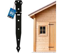 KOTARBAU® Set of 2 Throwing Hinges 250 mm Door Hinge Gate Hinge Powder Coated Shop Hinge Cross Hinge Door Hinge Black Rustproof Top