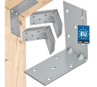 KOTARBAU Set of 25 Angle Connectors - Shelf Angle - 90 x 90 x 50 mm - Heavy Duty Angle - Try Square - Reinforced Metal Angle - Construction Connector - Galvanised Steel