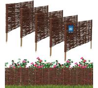 KOTARBAU® Set of 5 Bed Border Willow Fence 60 x 40 cm Flexible Willow