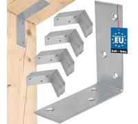 KOTARBAU Set of 50 Angle Connectors - Hole Angle - 100 x 100 x 40 mm - Construction Angle - Perforated Plate Angle - Angle - Carpenter's Angle - Construction Connector - Galvanised Steel