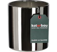 KOTARBAU® Shiny Flower Pot Diameter 130 mm Cylinder Ceramic Plant Pot Decorative Planter Silver Plant Pot Flower Pot for Indoor Plants Garden Pot