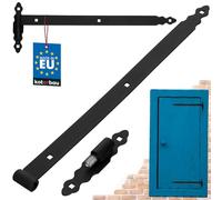 KOTARBAU® Shutter Hinge with Clamps 600mm Powder Coated Steel Black