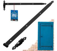 KOTARBAU® Shutter Hinge with Clamps 800 mm Powder Coated Steel Black
