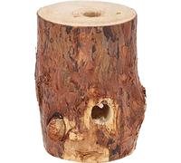 KOTARBAU® Swedish Fire with Lighting Wick, Garden Torch, Garden Candle in a Wooden Block, Wood Foam, Wood Torch, Barbecue, Picnic, Garden, Standard Fin Torch