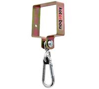 KOTARBAU® Swing Hook Square 100 x 100 mm Square Carabiner Hook Swing Clamp Galvanised Steel Swing Fastening Cuff Hook Gold Hook Hook Swing Hammock Hook