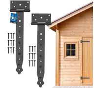 KOTARBAU® T Gate Hinge Set 2 PCS 300 mm (9.84 in) Wooden Gate Door Hinges Shutter Hinges Door Hinge Powder Coated Black