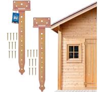 KOTARBAU® T Gate Hinge Set 2 PCS 350 mm (13.78 in) Wooden Gate Door Hinges Shutter Hinges Door Hinge Galvanised Yellow