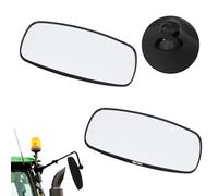 KOTARBAU® Tractor Mirror Universal 32 x 17 cm PVC 2 Pieces Rearview Mirror Tractor Truck Mirror Reversing Mirror with Bracket Agriculture