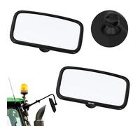KOTARBAU® Tractor Mirror with Bracket Universal 25 x 16.5 cm PVC Pack of 2 Tractor Wing Mirror Plain Mirror Agriculture Machinery