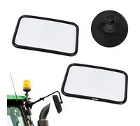 KOTARBAU® Tractor Mirror with Bracket Universal 31 x 20.5 cm PVC Pack of 2 Tractor Wing Mirror Plain Mirror Agriculture Machinery