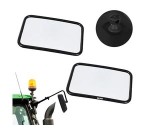 KOTARBAU® Tractor Mirror with Bracket Universal 31 x 20.5 cm PVC Pack of 2 Tractor Wing Mirror Plain Mirror Agriculture Machinery